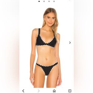Lovers + Friends Black Bikini with White Trim